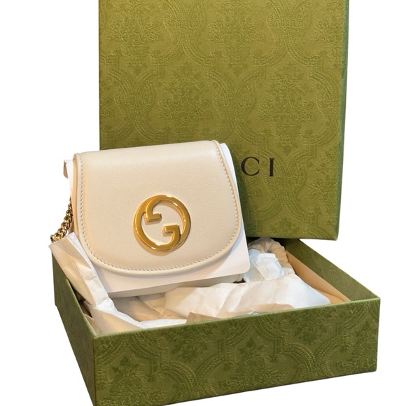 NEW! GUCCI BLONDIE MEDIUM LEATHER WALLET ON CHAIN - Picture 9 of 11